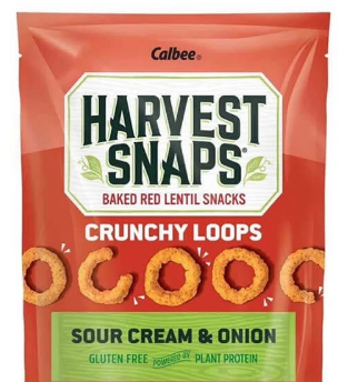 HARVEST SNAPS CRUNCHY LOOPS SOUR CREAM & ONIONL GLUTEN FREE 28 GR