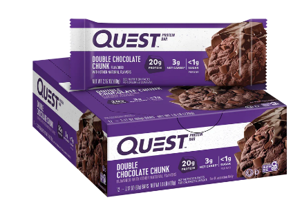 BARRA PROTEICA DOUBLE CHOCOLATE CHUNK QUEST 60 GR