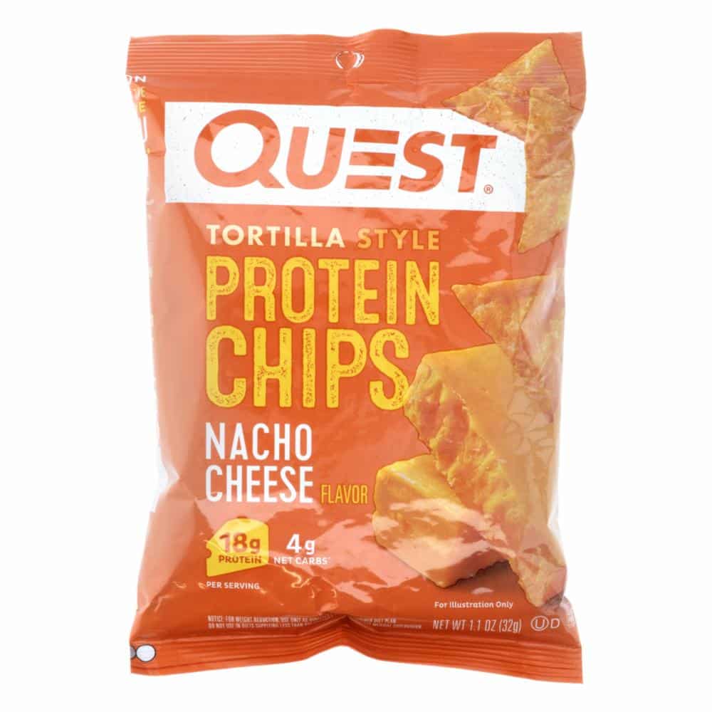 TORTILLAS STYLE PROTEIN CHIPS CHEESE QUEST 32 G
