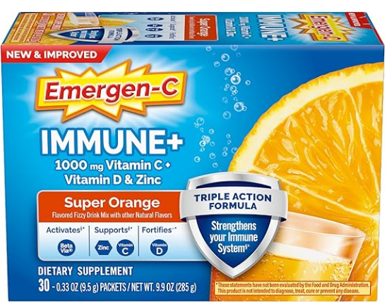 EMERGEN C IMMUNE + SUPER ORANGE 1000MG 30 SOBRES