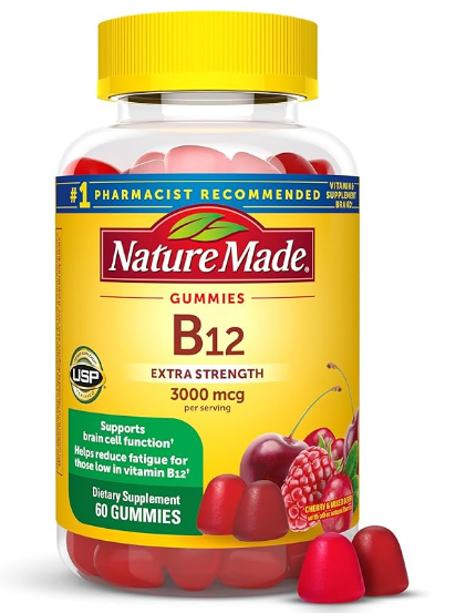 VITAMINA B12 EXTRA STRENGHT 3000MCG 60 GUMMIES NATURE MADE