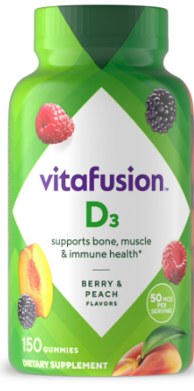 VITAFUSION D3 BERRY & PEACH 150 GUMMIES 50 MCG