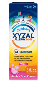 ALLERGY XYZAL BUBBLE GUM 2.5 MG / 5 ML ANTIHISTAMINE 148 ML