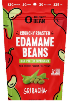 CRUNCHY ROASTED EDAMAME BEANS SRIRACHA THE ONLY BEAN 113 GR