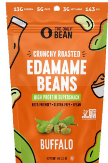 CRUNCHY ROASTED EDAMAME BEANS BUFFALO THE ONLY BEAN 113 GR