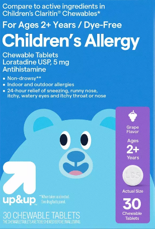 LORATADINA CHEWABLE CHILDRENS ALLERGY UP&UP 30 CHEWABLE