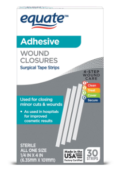 SURGICAL TAPE STRIPS ADHESIVE EQUATE 30 STRIPS