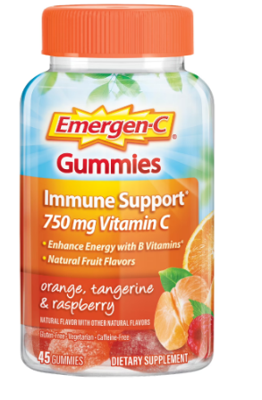 EMERGEN-C IMMUNE SUPPORT 750 MG VITAMINA C 45 GUMMIES