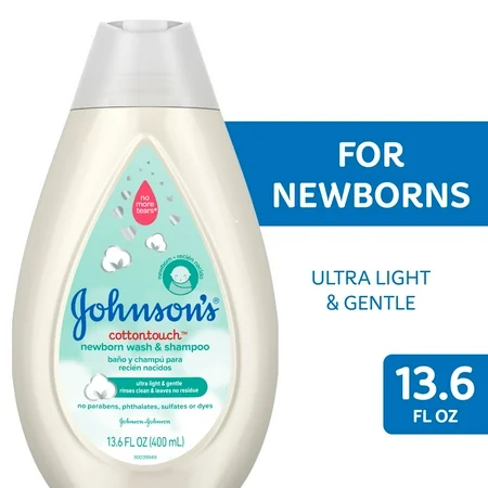 JOHNSONS BAÑO Y SHAMPOO PARA RECIEN NACIDOS 400ML