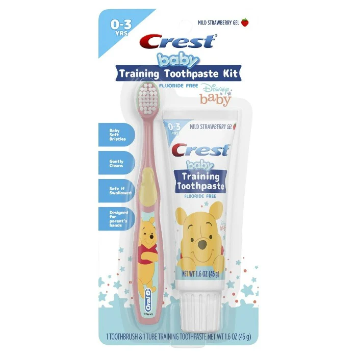 KIT BABY CREST TOOTHBRUSH&TRAINING TOOTHPASTE 45 GR