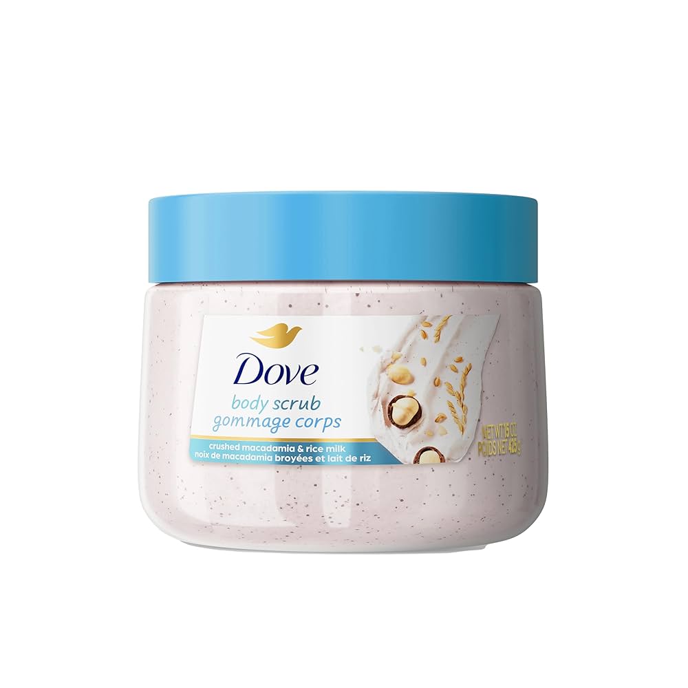 CREMA DOVE BODY SCRUB CRUSHED MACADAMIA & RICE MILK 15 OZ