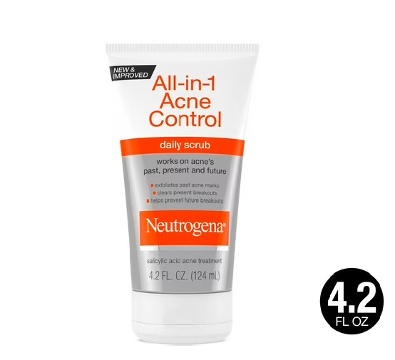 NEUTROGENA ALL IN1 ACNE CONTROL SCRUB 124ML