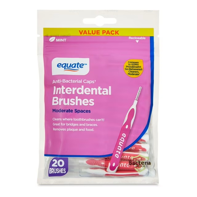 INTERDENTAL BRUSHES ESPACIOS MODERADOS 20 UNIDADES EQUATE