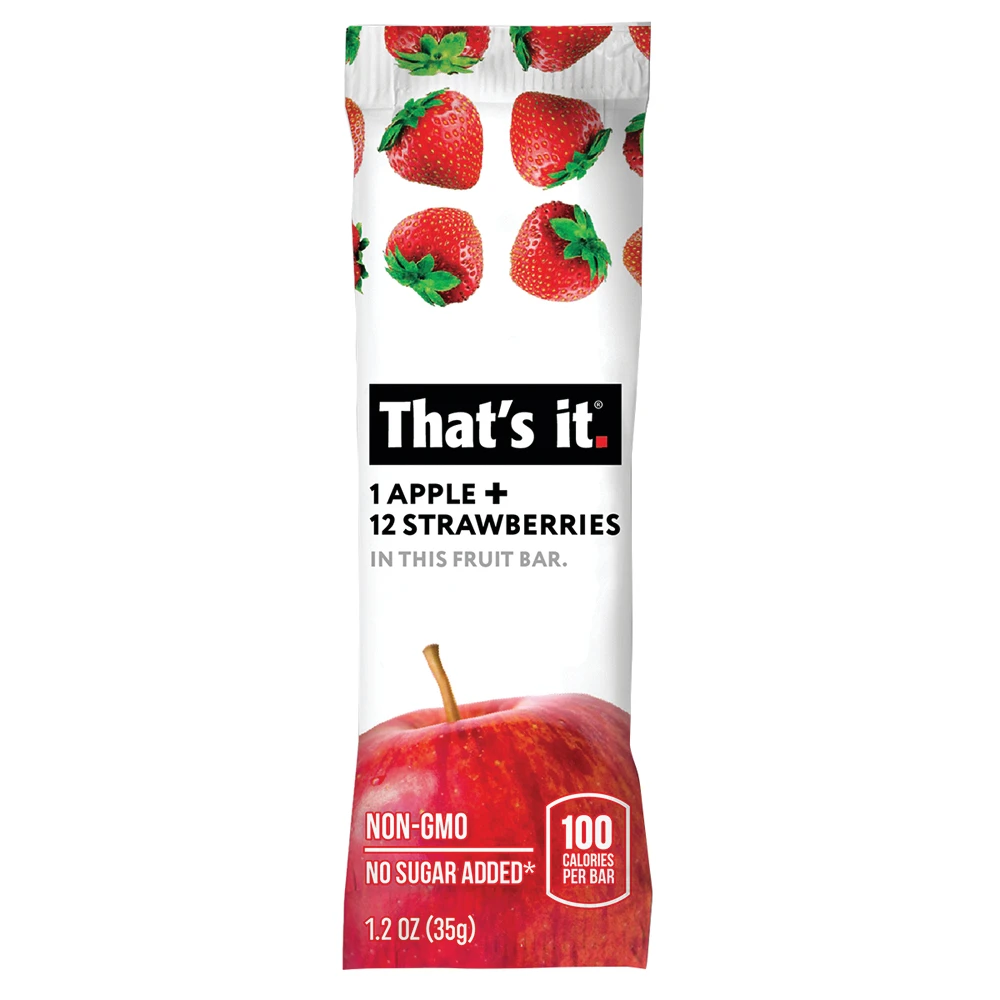 THATS IT BAR UNIDAD APPLE + STRAWBERRIES 35 GR