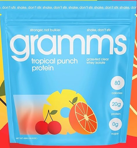 GRAMMS TROPICAL PUNCH PROTEIN WHEY ISOLATE 456G
