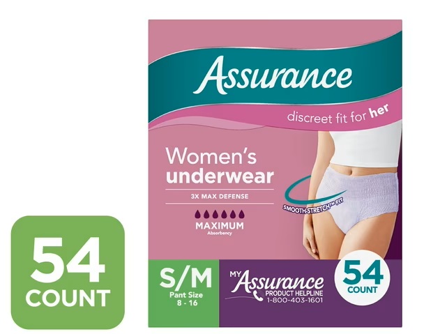 ASSURANCE PANTYS DESECHABLES PARA DAMA TALLA S/M 54UND