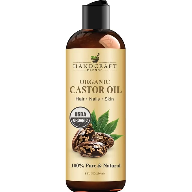 ACEITE DE CASTOR ORGANICO PARA CABELLO, UÑAS Y PIEL HANDCRAFT BLENDS 473ML