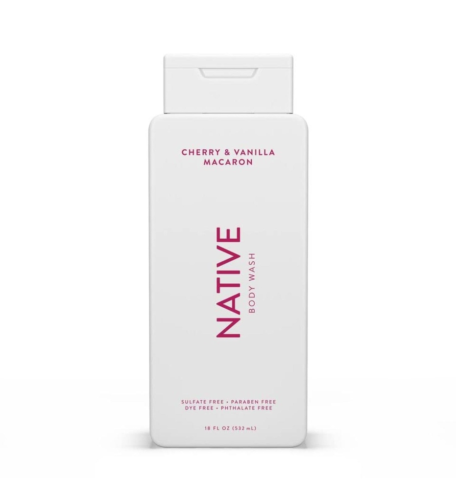 NATIVE CHERRY & VANILLA MACARON BODY WASH 532ML