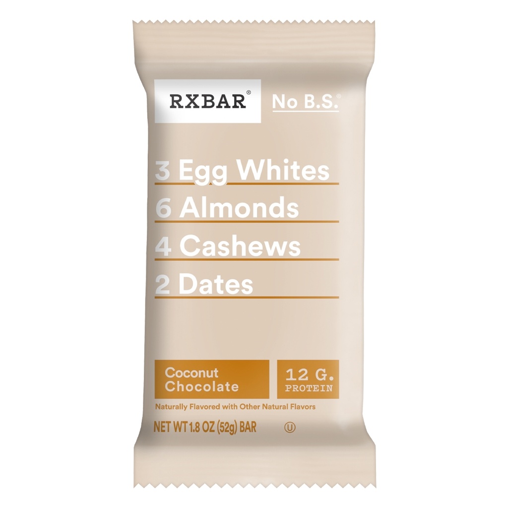RXBAR NO B.S COCONUT CHOCOLATE 12G PROTEINA BARRA PROTEICA 52G
