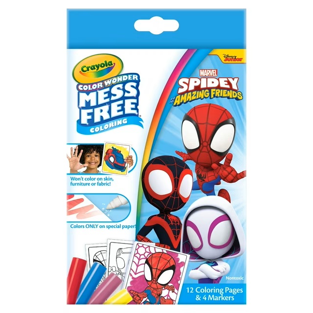 COLOR WONDER SIN DESORDEN SPIDERMAN MARVEL CRAYOLA