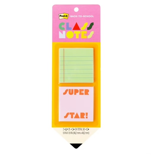 POST-IT CLASS NOTES 2 PIEZAS DE 25HOJAS