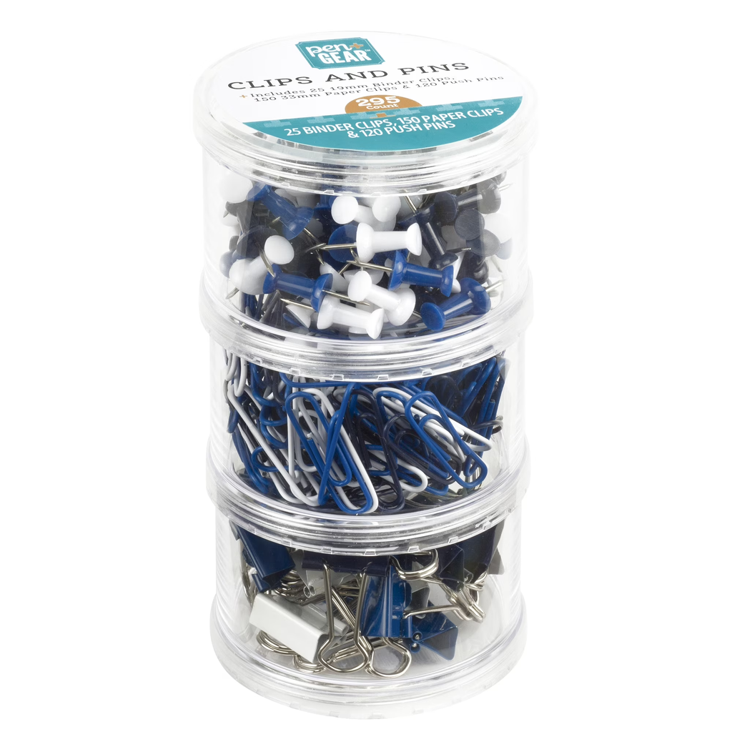 JUEGO DE PASADORES Y CLIPS 295 PC PEN+GEAR
