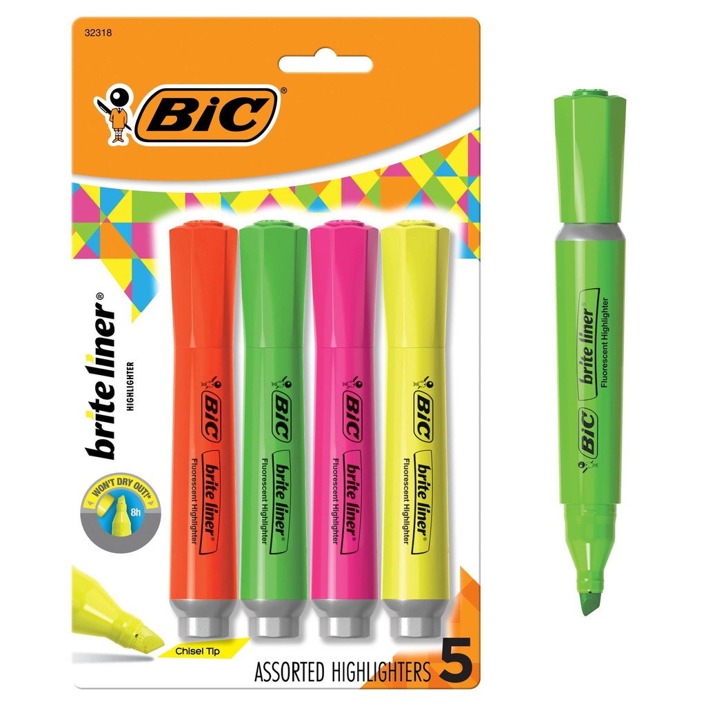 RESALTADORES COLORES SURTIDOS 4 PC BIC