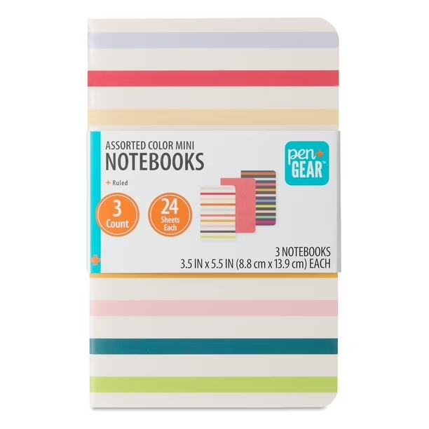 NOTEBOOKS 3 COUNT PEN+GEAR
