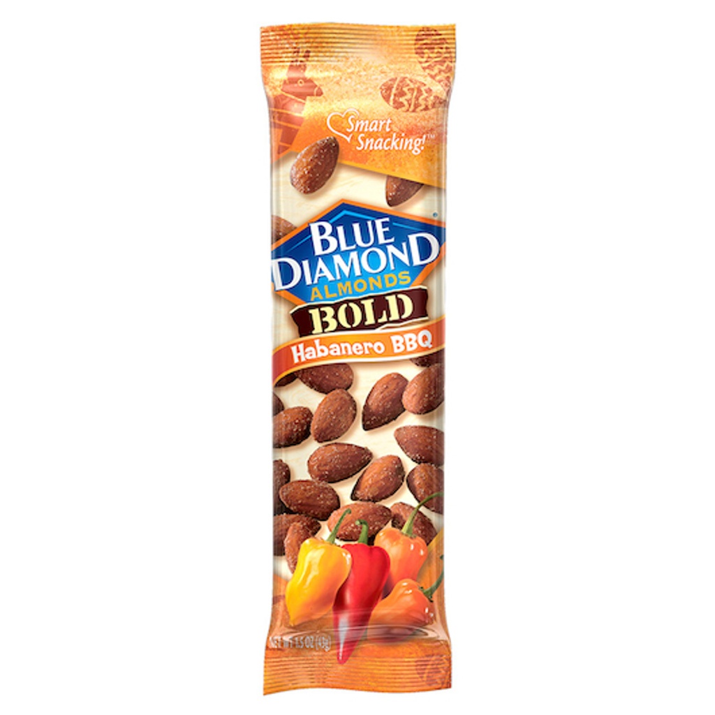 BLUE DIAMOND ALMONDS BOLD HABANERO BBQ 43 GR