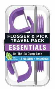 FLOSSER & PICK TRAVEL PACK ESSENTIALS MINT FLAVOR