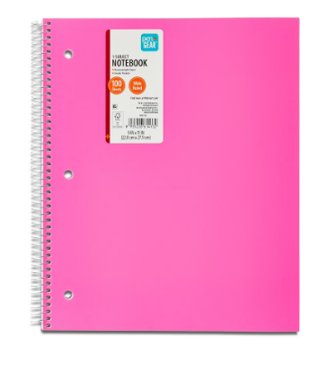 NOTEBOOK 1-SUBJECT PEN+GEAR 100 SHEETS