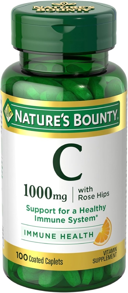 VITAMINA C 1000 MG CON ROSE HIPS 100 CAP NATURES BOUNTY
