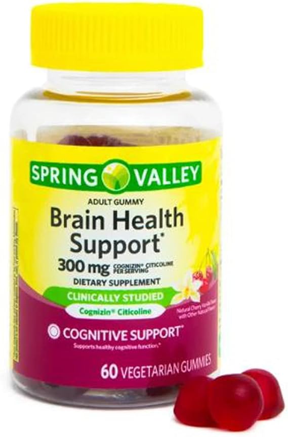 BRAIN HEALTH SUPPORT 300 MG 60 GUMMIES SPRING VALLEY