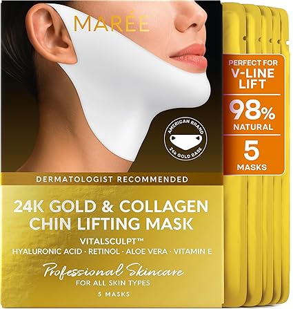 MASCARILLA PARA MENTON 24K ORO Y COLAGENO 1 UND MAREE