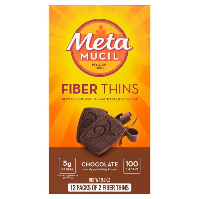 METAMUCIL FIBER THINS CHOCOLATE 5G DE FIBRA 12UND