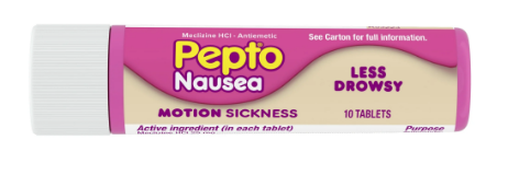 PEPTO NAUSEA MOTION SICKNESS LEES DROWSY 10 TABLETS
