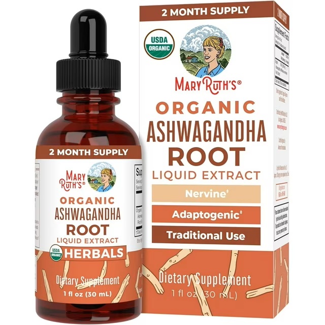 RAIZ DE ASHWAGANDA EXTRACTO LIQUIDO ORGANICO 30ML MARY RUTHS