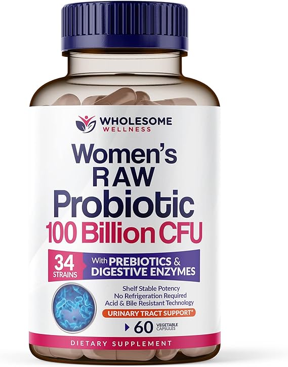 WOMEN RAW PROBIOTIC 100BILLION CFU 60 CAPSULAS WHOLESOME