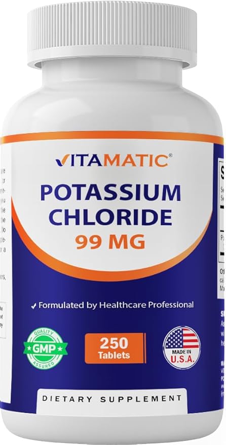 CLORURO DE POTASIO 99MG 250 TABLETAS VITAMATIC