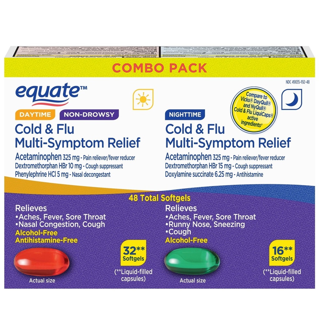 COLD & FLU MULTY SYMPTOM RELIEF 325MG 48CAP
