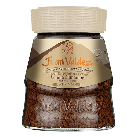 CAFE INSTANTANEO VAINILLA CINNAMON JUAN VALDEZ 95 GR