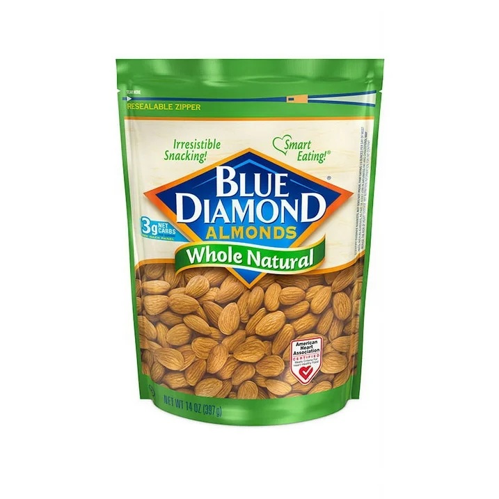 BLUE DIAMOND ALMONDS WHOLE NATURALS 397G