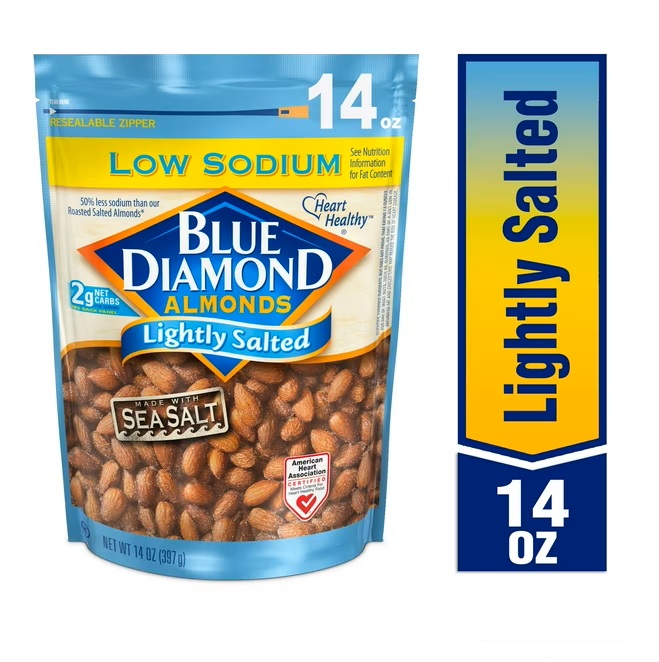 BLUE DIAMOND ALMONDS LIGHTLY SALTED 307G