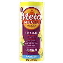 METAMUCIL 4 IN 1 FIBER LEMONADE SUGAR FREE 418G