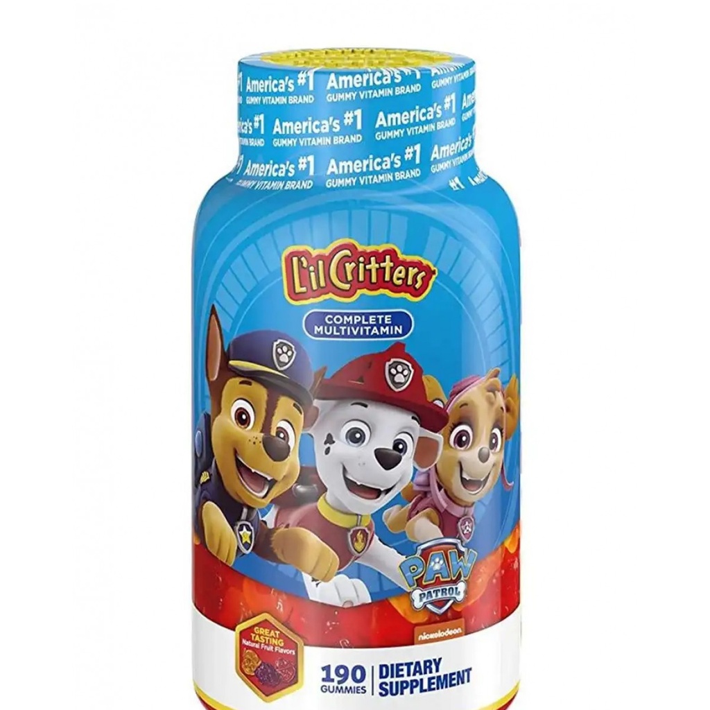 LIL CRITTERS PAW PATROL MULTIVITAMIN 190 GUMMIES