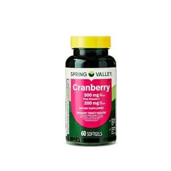CRANBERRY URINARY TRACT HEALTH 500MG X 60SOFTGELS SPRING VALLEY