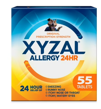 ALLERGY XYZAL 24 HOUR RELIEF OF 55 TABLETS