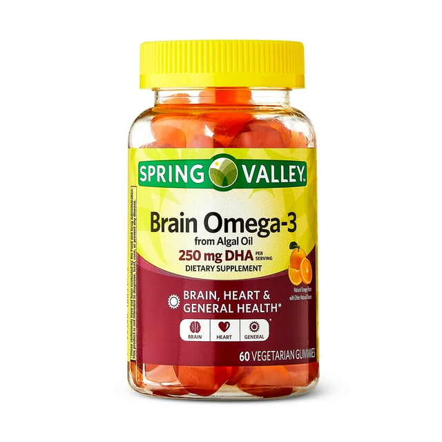 BRAIN OMEGA -3 250 MG 60 GUMMIES SPRING VALLEY