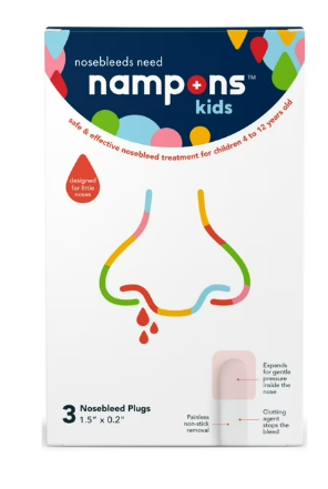NASAL STRIPS KIDS 3 SMALL NOSEBLEED PLUGS NAMPONS