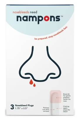 NASAL STRIPS 3 NOSEBLEED PLUGS NAMPONS
